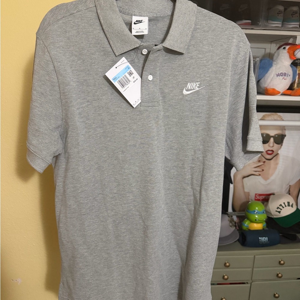 Nike Men's Heather Gray Polo Shirt
